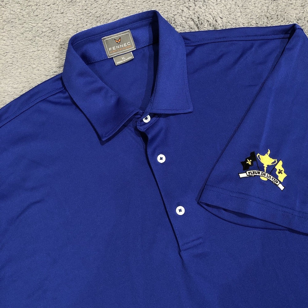 Fennec Fleur De Lis RYDER Cup Men's XL Breathable Knit Performance Polo Shirt